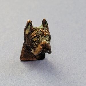 Brass Boxer Pin.  Very Small 1/4 Inch